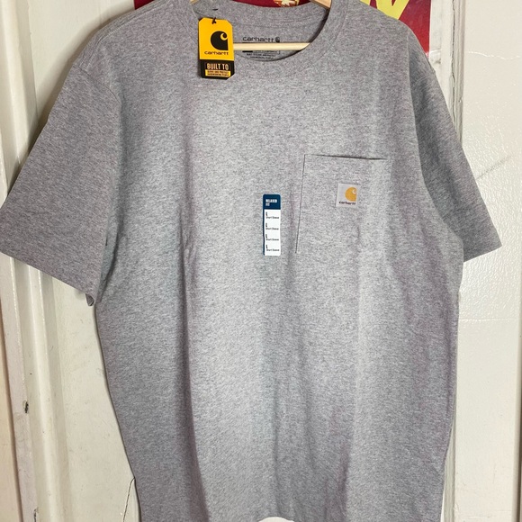 Carhartt relaxed fit heavyweight short sleeve pocket T-shirt size large - Picture 3 of 7